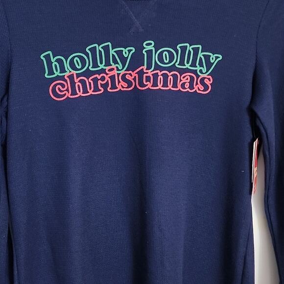 Jammies for Families Dark Blue Christmas Top, Girls 4, NWT - Picture 2 of 5